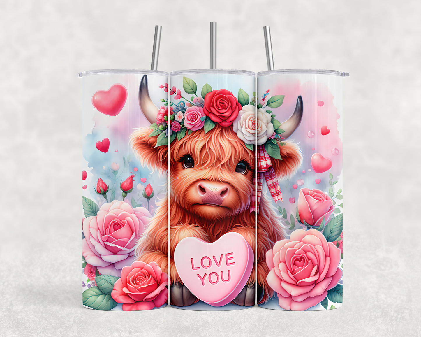 20 oz Love You Highland Cow Tumbler