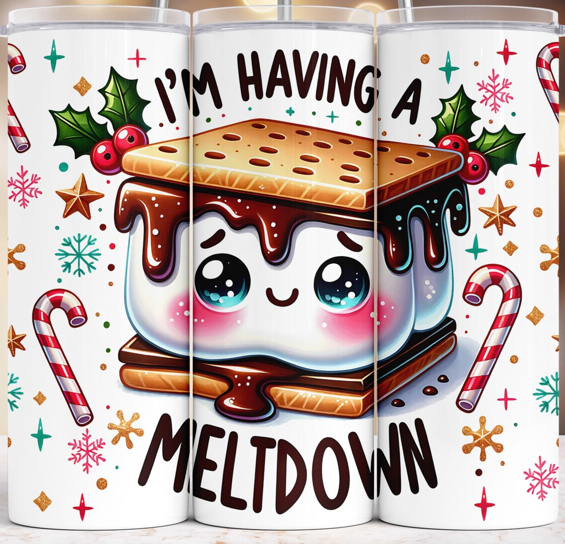 20 oz I'm Having a Meltdown Christmas Tumbler