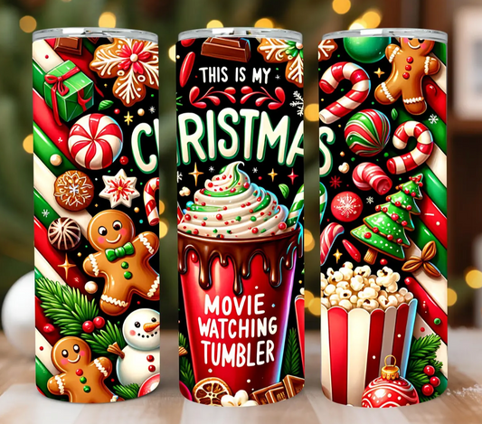 20 oz Christmas Movie Watching Tumbler