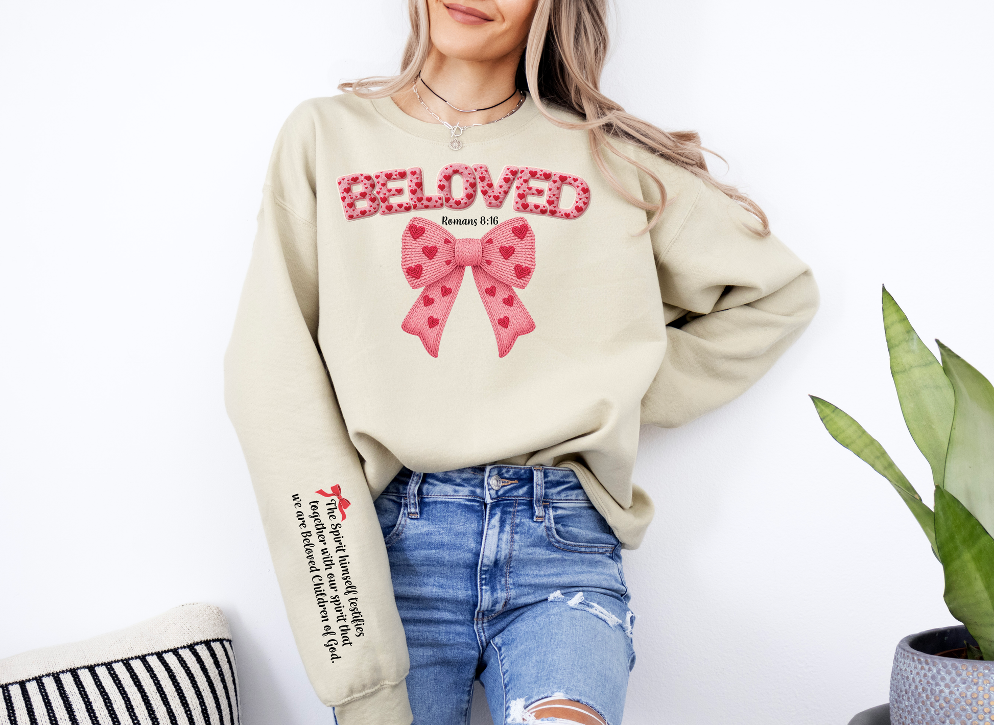 Beloved Cream Crewneck Sweatshirt - The Redheaded StoryKeeper