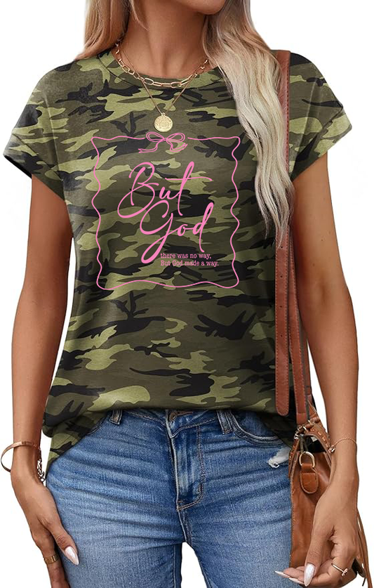 But God Camo Cap Sleeve T-Shirt