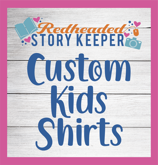 Custom Kids Shirts graphic with logo