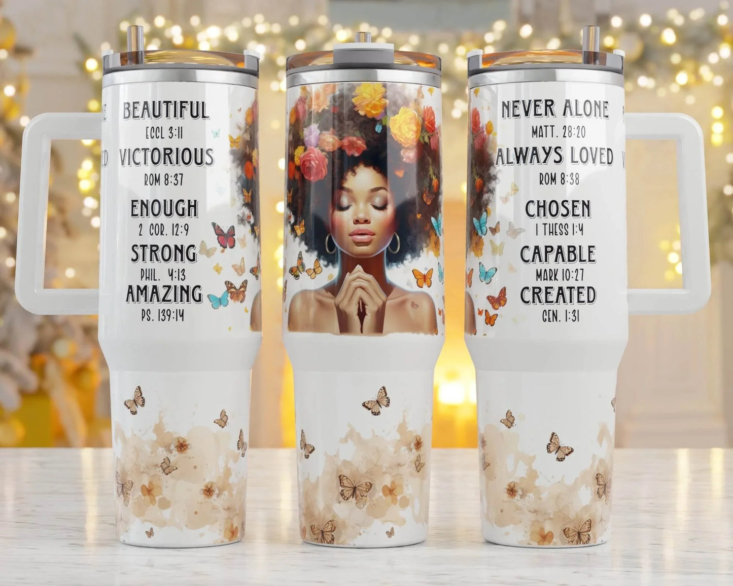40 oz She Is Beautiful Big Swig Tumbler Set - The Redheaded StoryKeeper