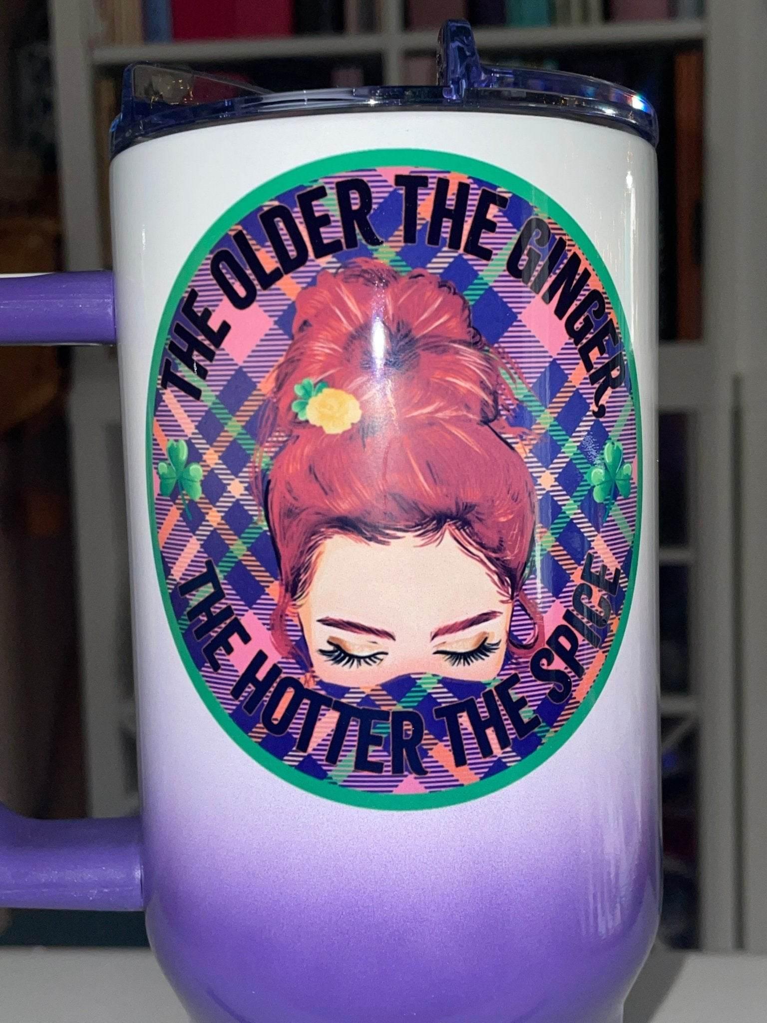 40oz The Older the Ginger, The Hotter the Spice Big Swig Tumbler Set - The Redheaded StoryKeeper
