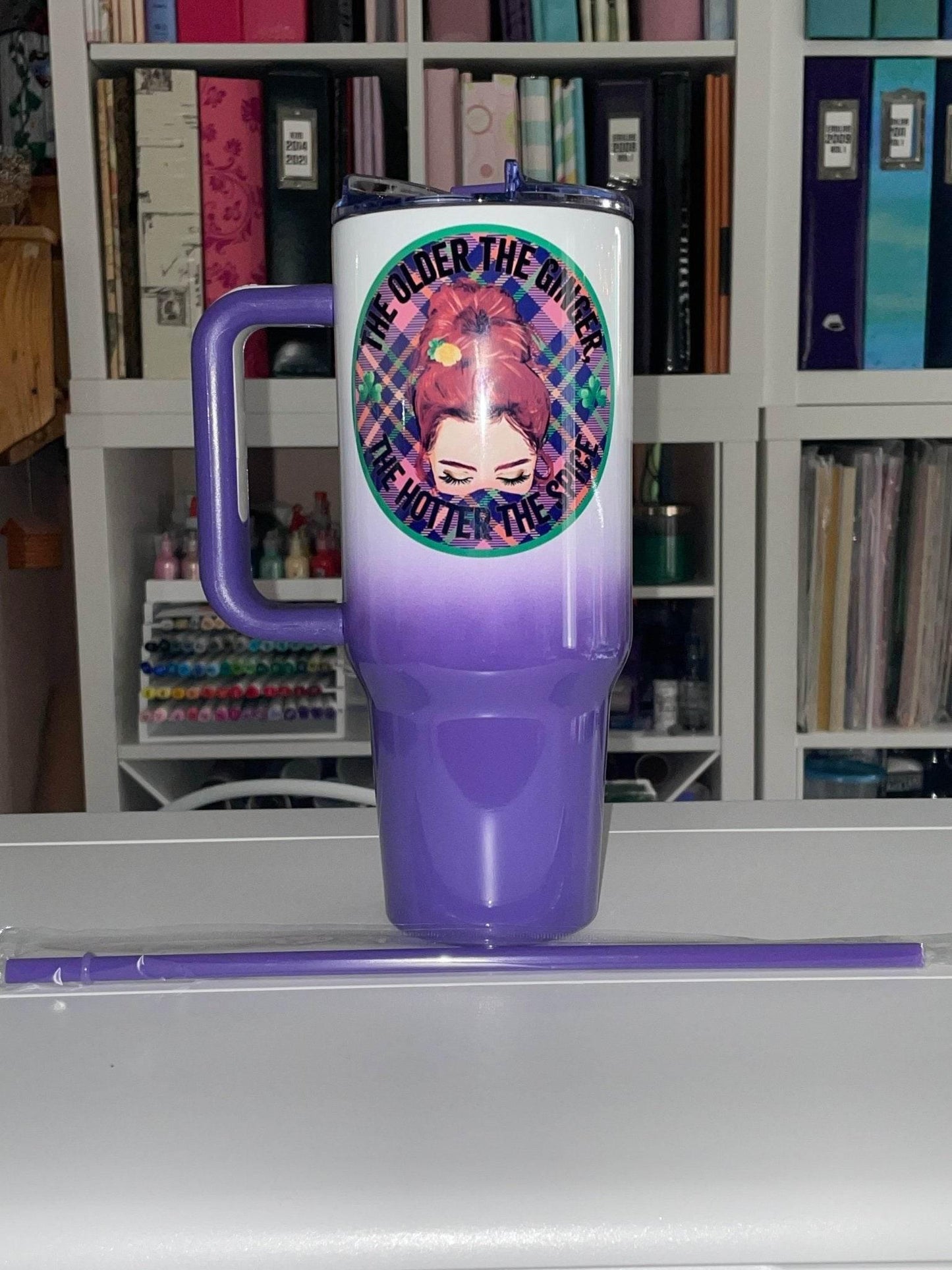 40oz The Older the Ginger, The Hotter the Spice Big Swig Tumbler Set - The Redheaded StoryKeeper