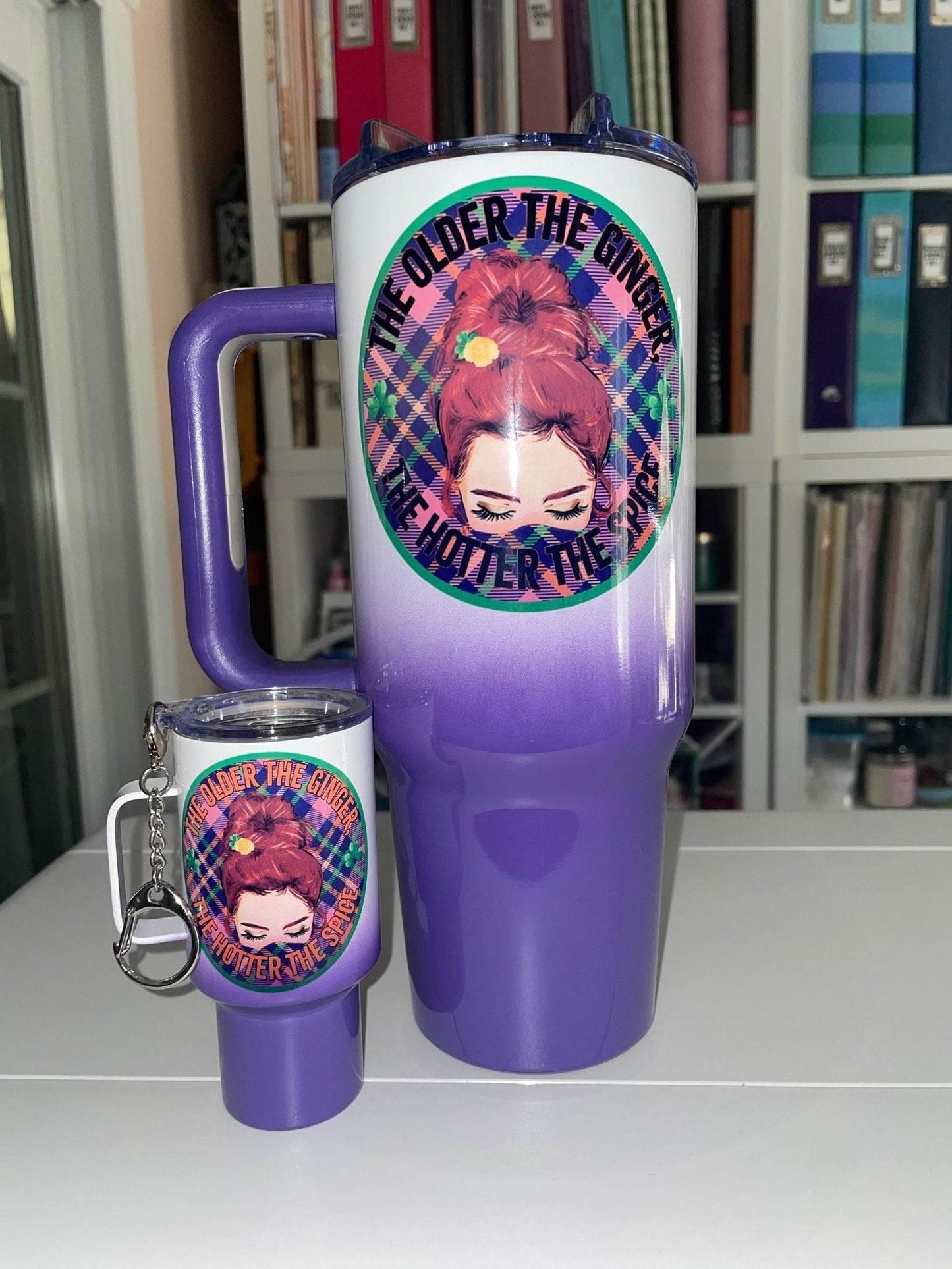 40oz The Older the Ginger, The Hotter the Spice Big Swig Tumbler Set - The Redheaded StoryKeeper