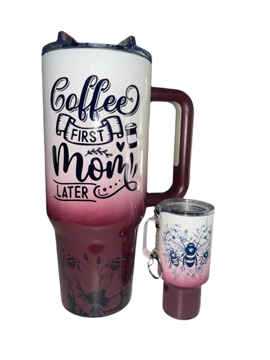 40 oz Coffee First, Mom Later Big Swig Tumbler Set - The Redheaded StoryKeeper