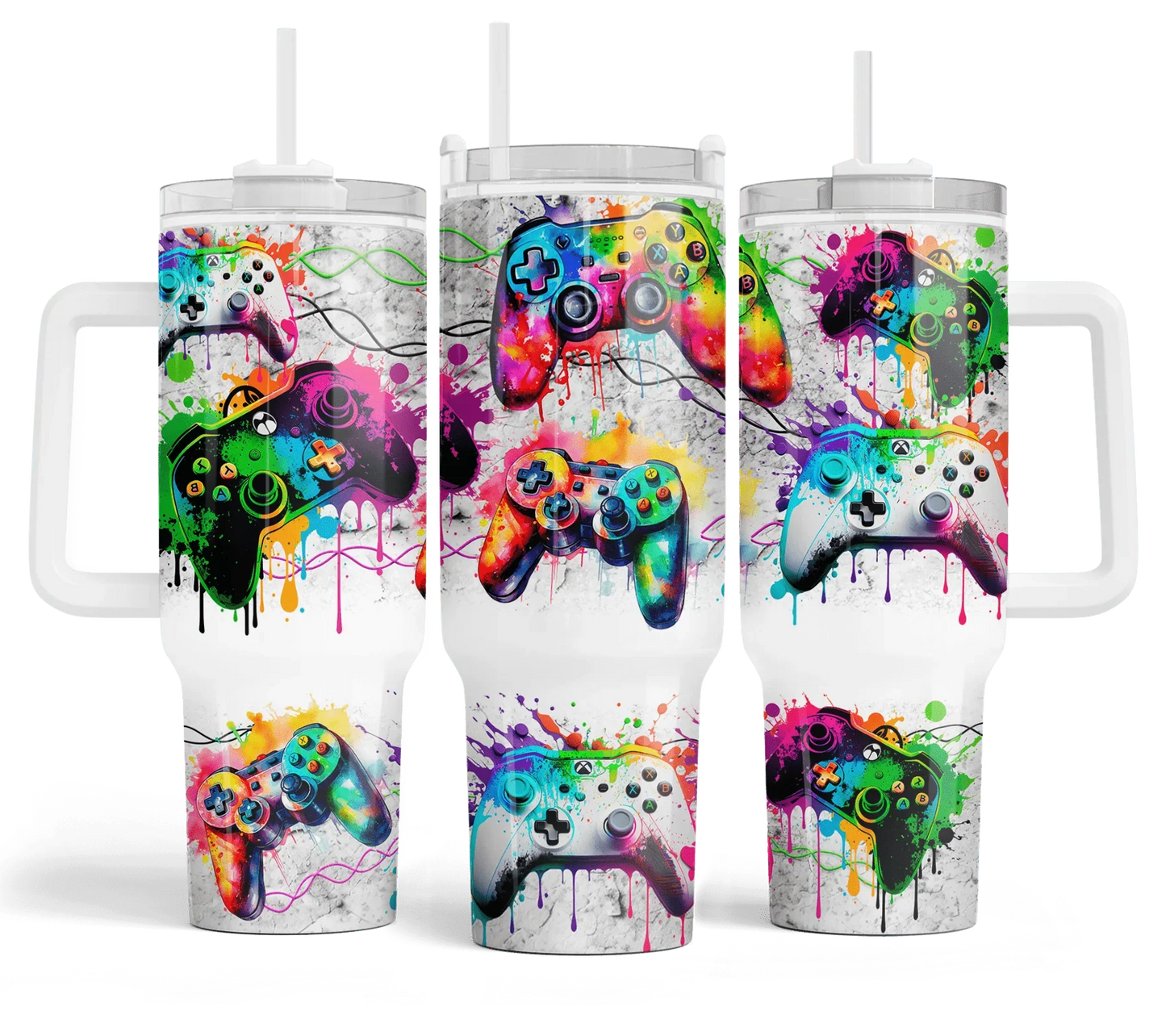 40 oz Gamer Travel Tumbler - The Redheaded StoryKeeper