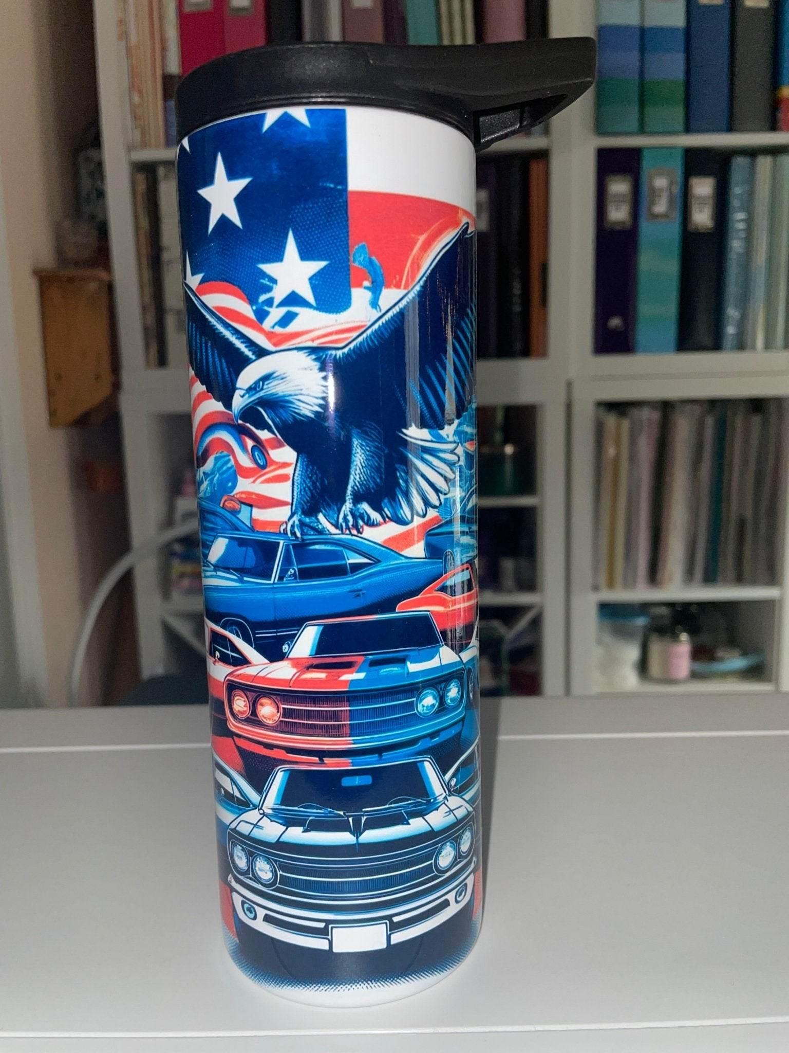 20 oz America Muscle Cars Duo Tumbler - The Redheaded StoryKeeper