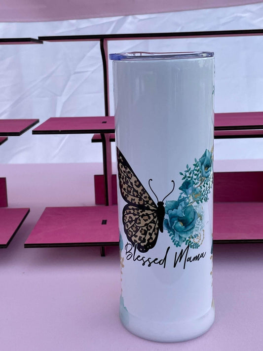 20 oz Blessed Mama Tumbler - The Redheaded StoryKeeper