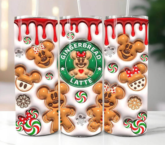 20 oz Gingerbread Latte Tumbler - The Redheaded StoryKeeper