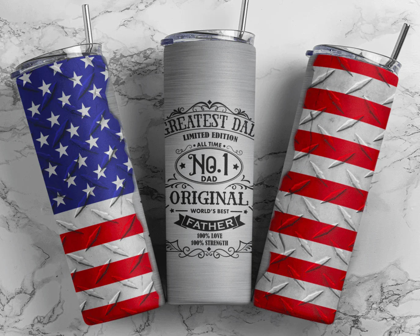 20 oz Greatest Dad Tumbler - The Redheaded StoryKeeper