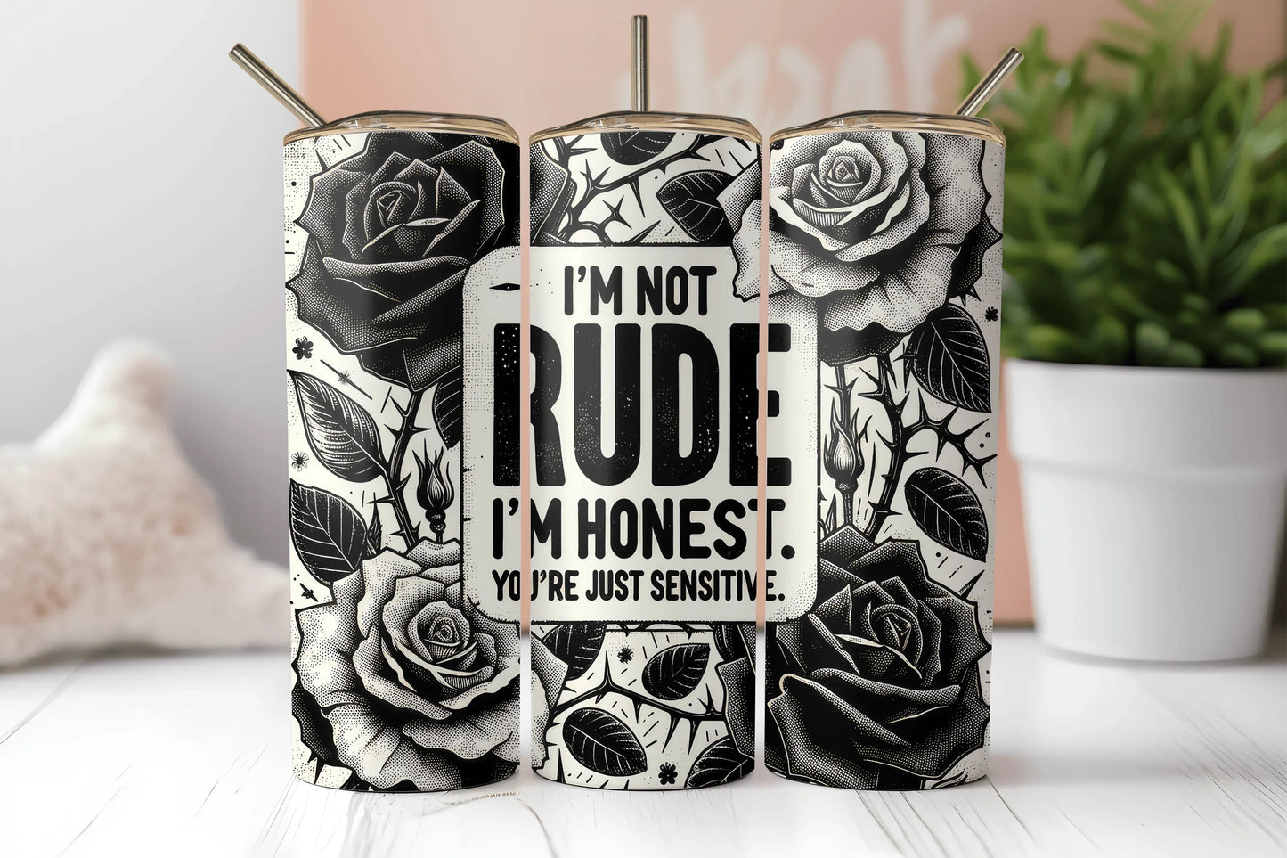 20 oz I'm Not Rude Tumbler - The Redheaded StoryKeeper