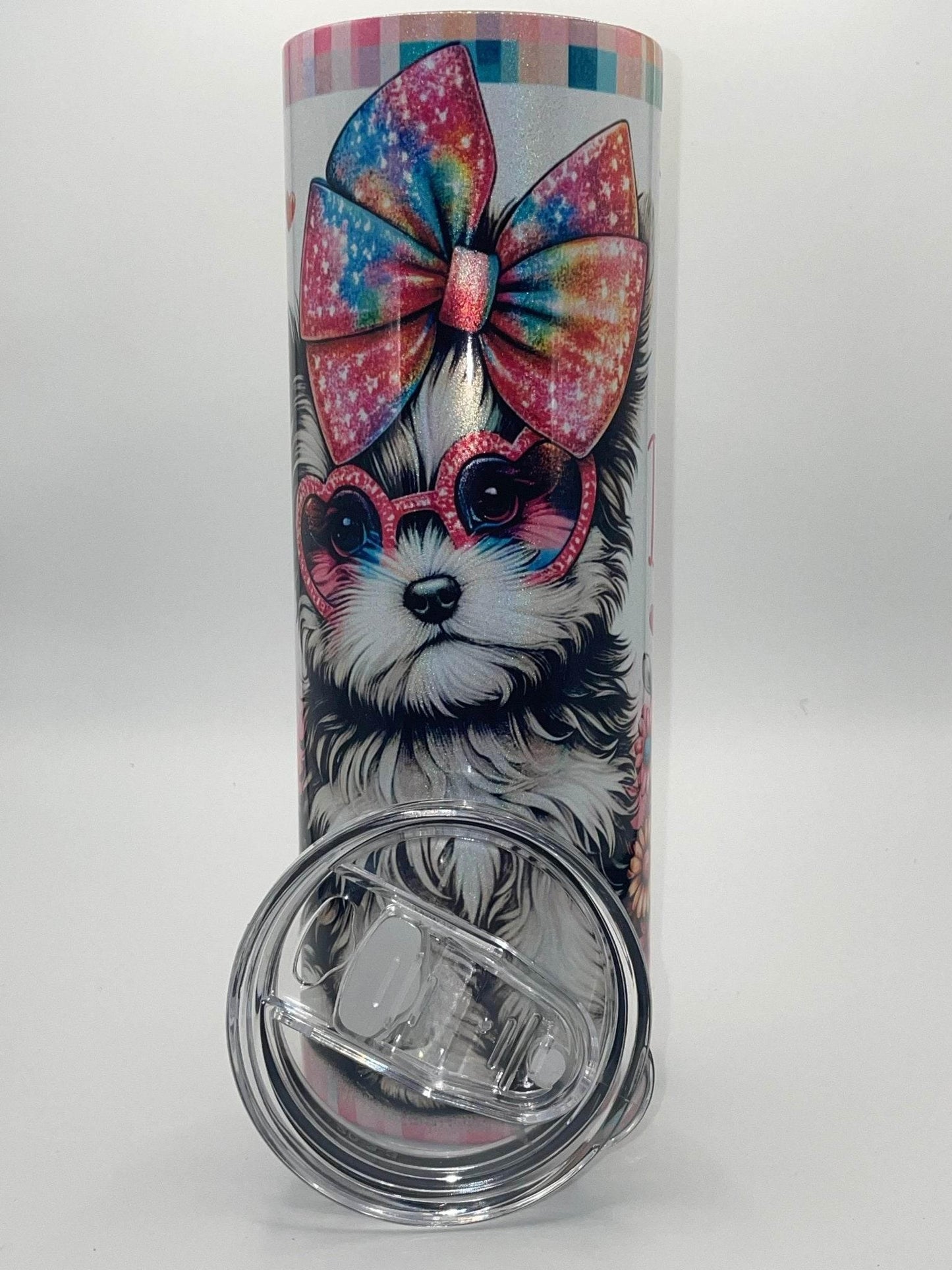 20 oz Just A Girl Who Loves Dogs Holographic Tumbler - The Redheaded StoryKeeper