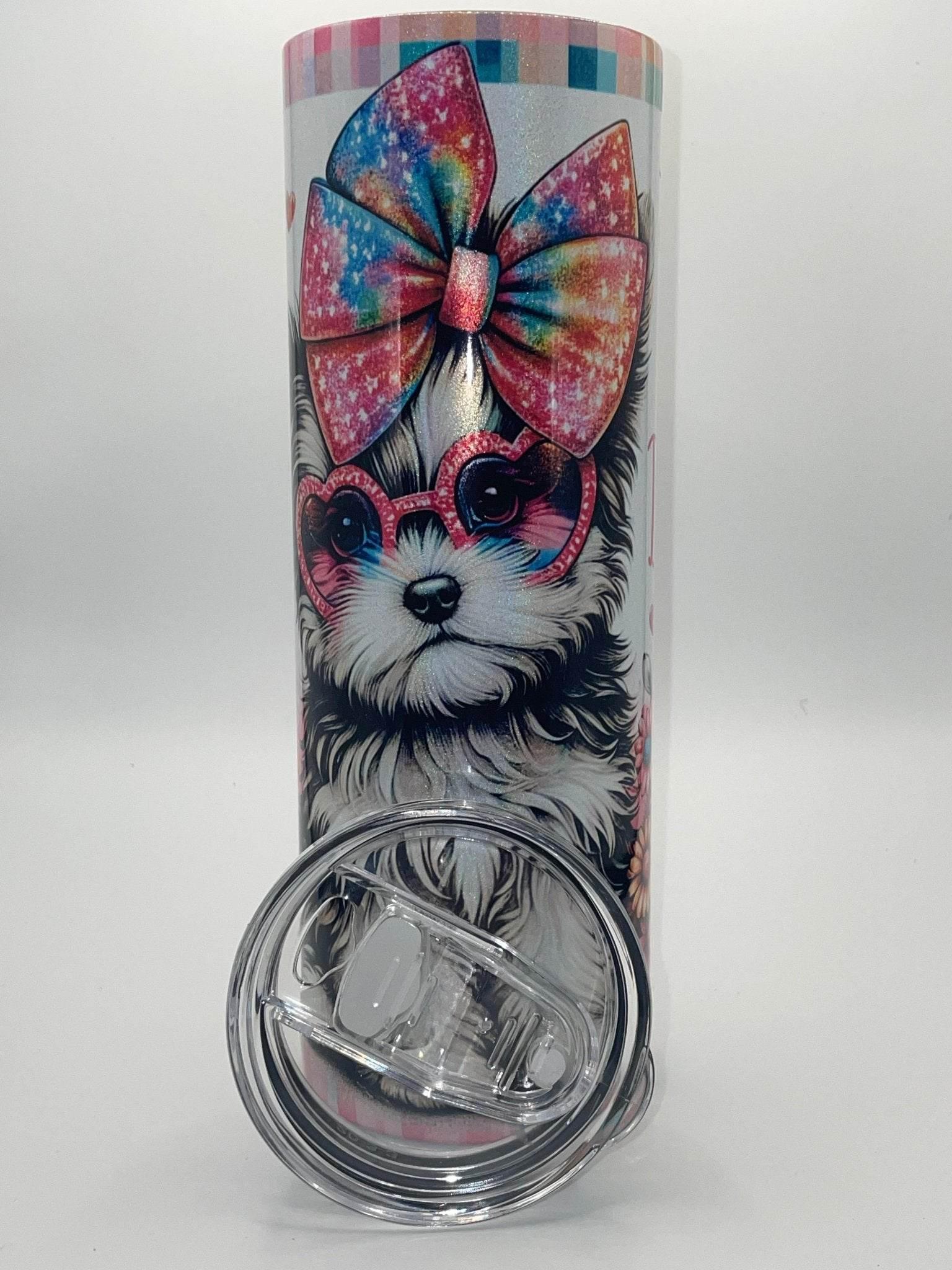 20 oz Just A Girl Who Loves Dogs Holographic Tumbler - The Redheaded StoryKeeper