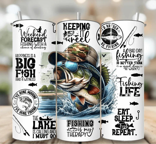 20 oz Keeping it Reel Tumbler - The Redheaded StoryKeeper