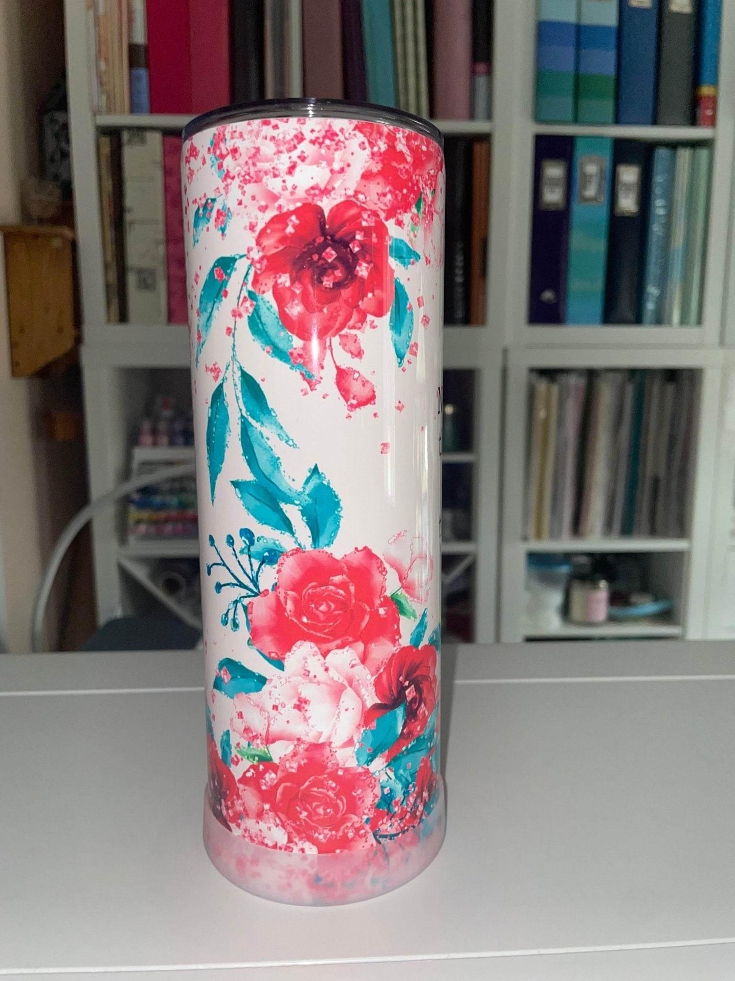 20 oz Now Faith Floral Tumbler - The Redheaded StoryKeeper