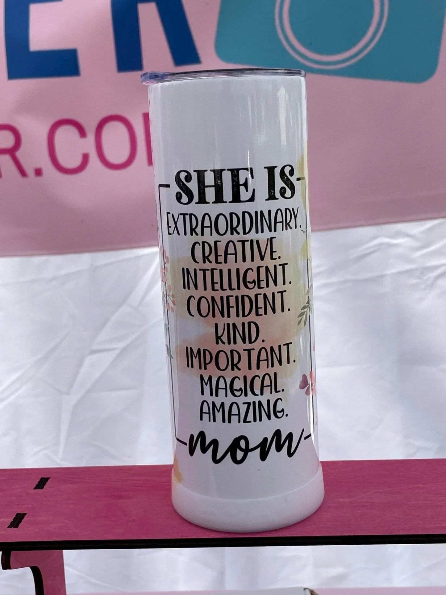 20 oz She is...Mom Tumbler - The Redheaded StoryKeeper