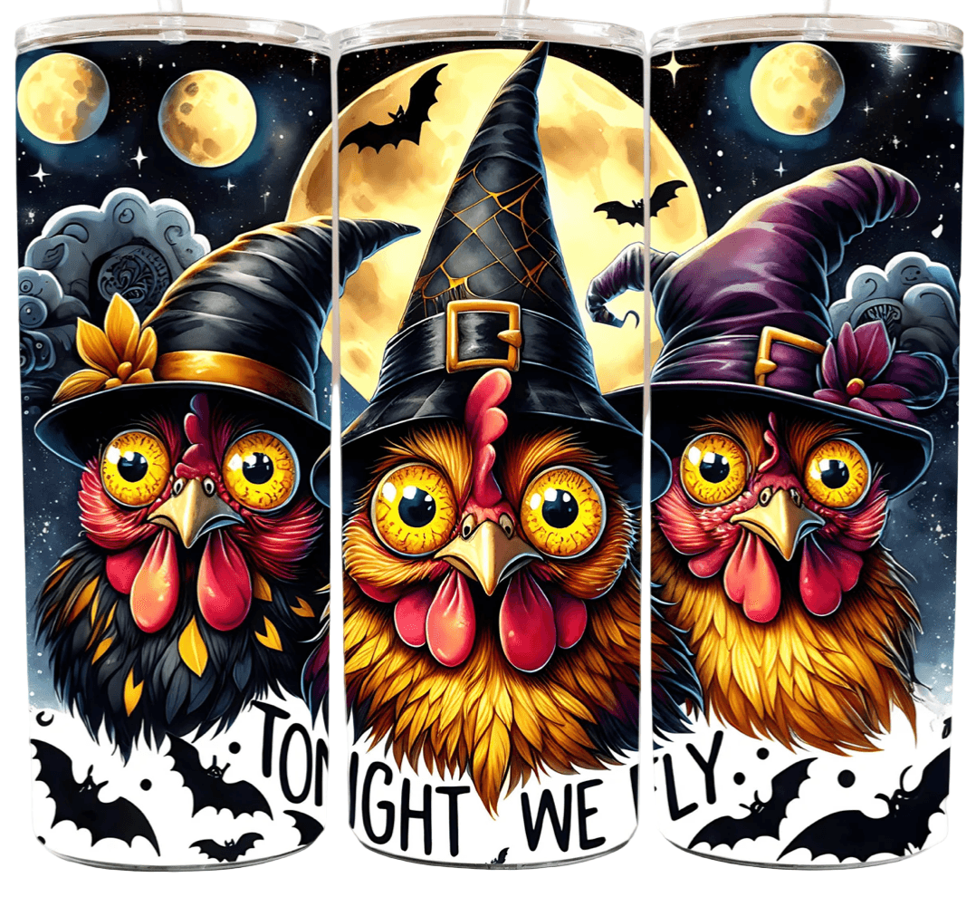 20 oz Tonight We Fly Chicken Tumbler - The Redheaded StoryKeeper