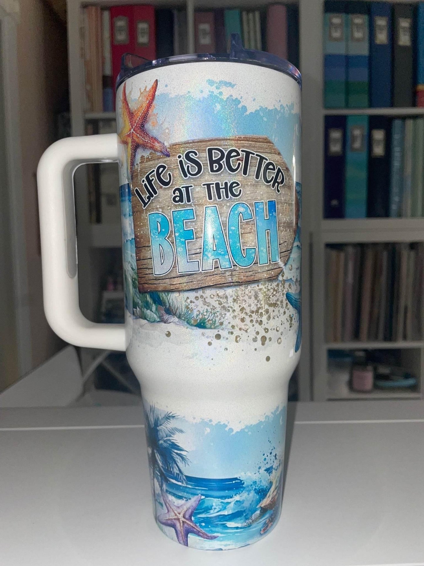 40 oz Better at the Beach Holographic Big Swig Tumbler - The Redheaded StoryKeeper
