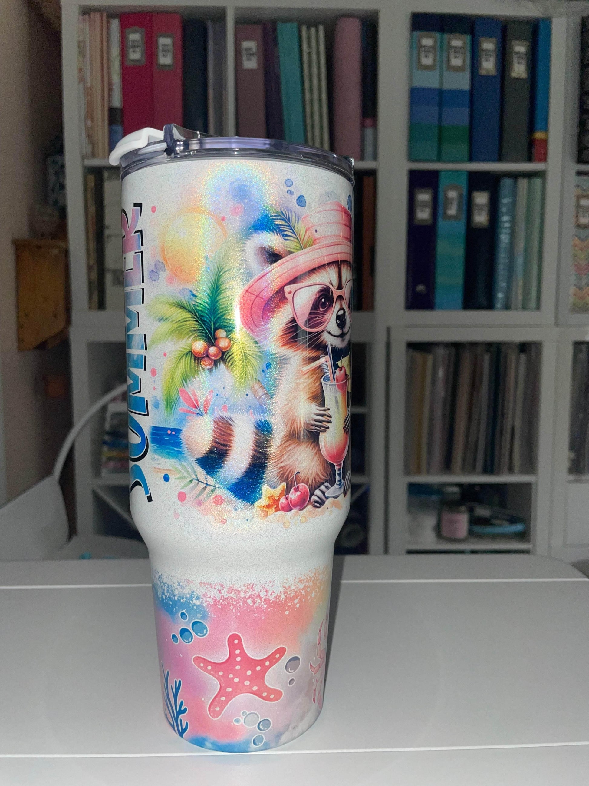 40 oz Big Swig Holographic - Feral Girl Summer - The Redheaded StoryKeeper