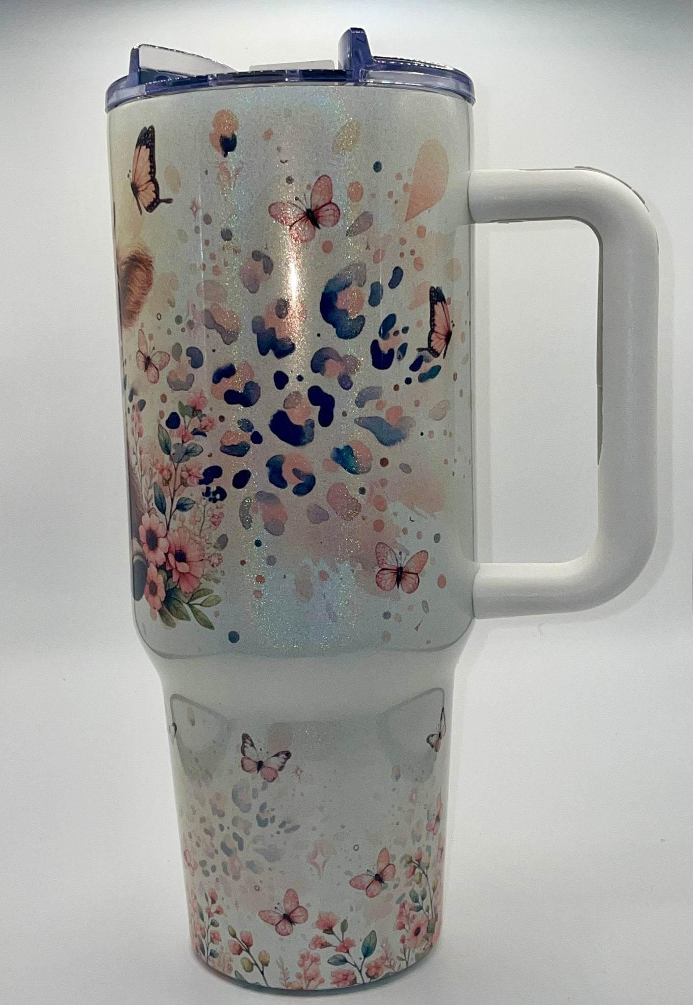 40 oz Bubblegum Heifer Big Swig Holographic Tumbler - The Redheaded StoryKeeper
