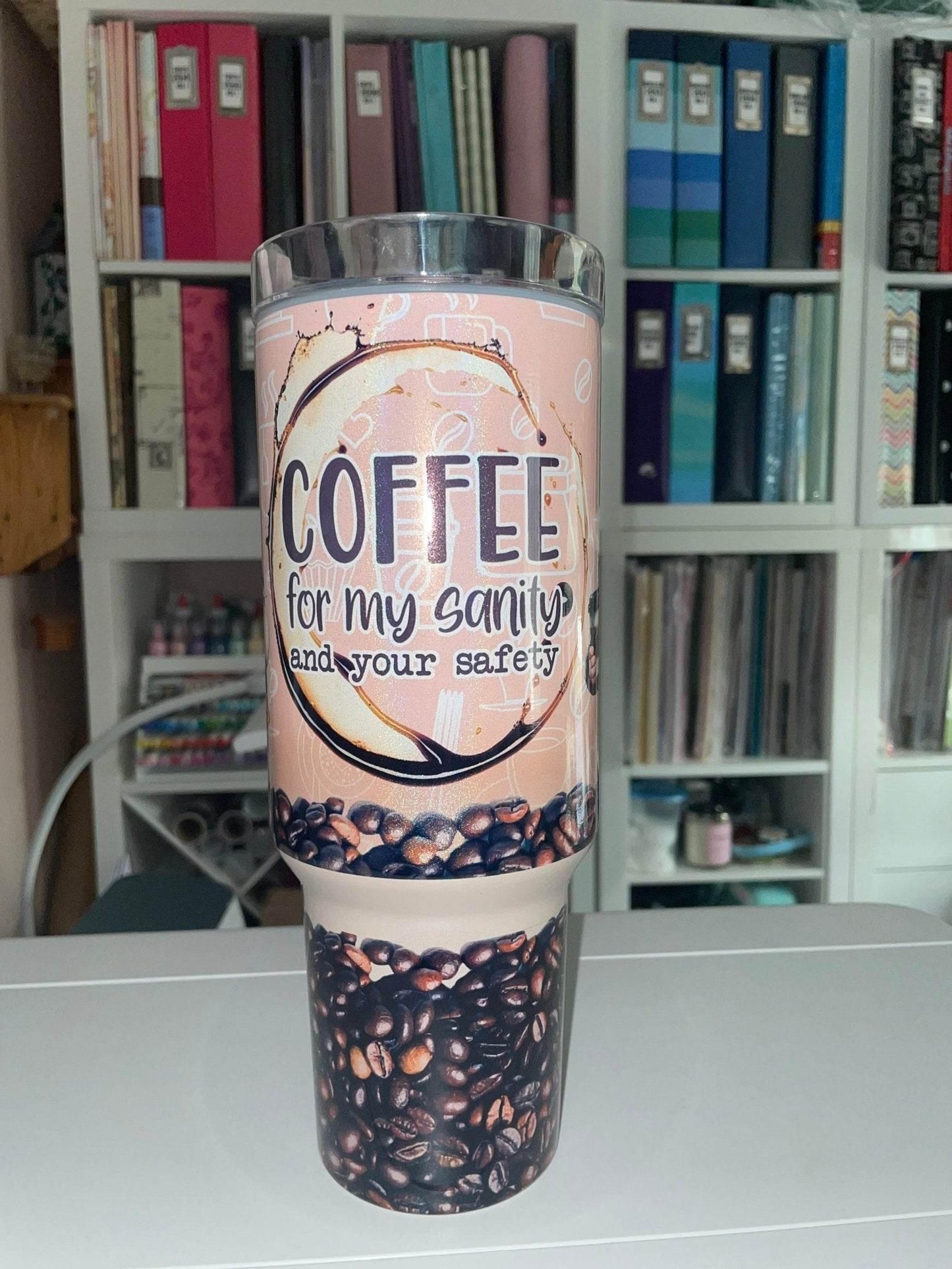 40 oz Duo Ombre Travel Tumbler - Coffee for my Sanity and Your Safety - The Redheaded StoryKeeper