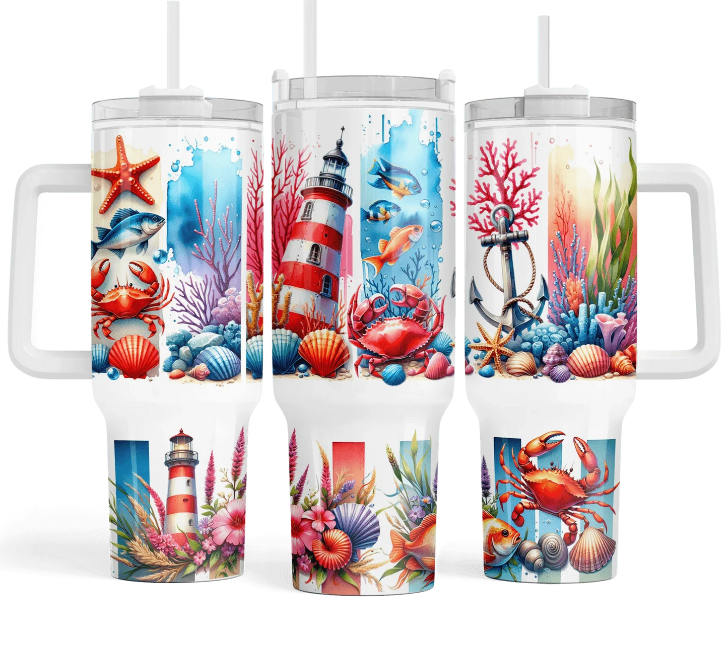 40 oz Lighthouse Big Swig Tumbler - The Redheaded StoryKeeper