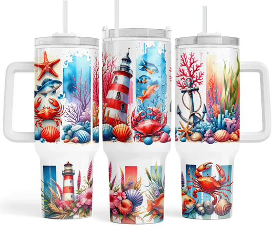 40 oz Lighthouse Big Swig Tumbler - The Redheaded StoryKeeper
