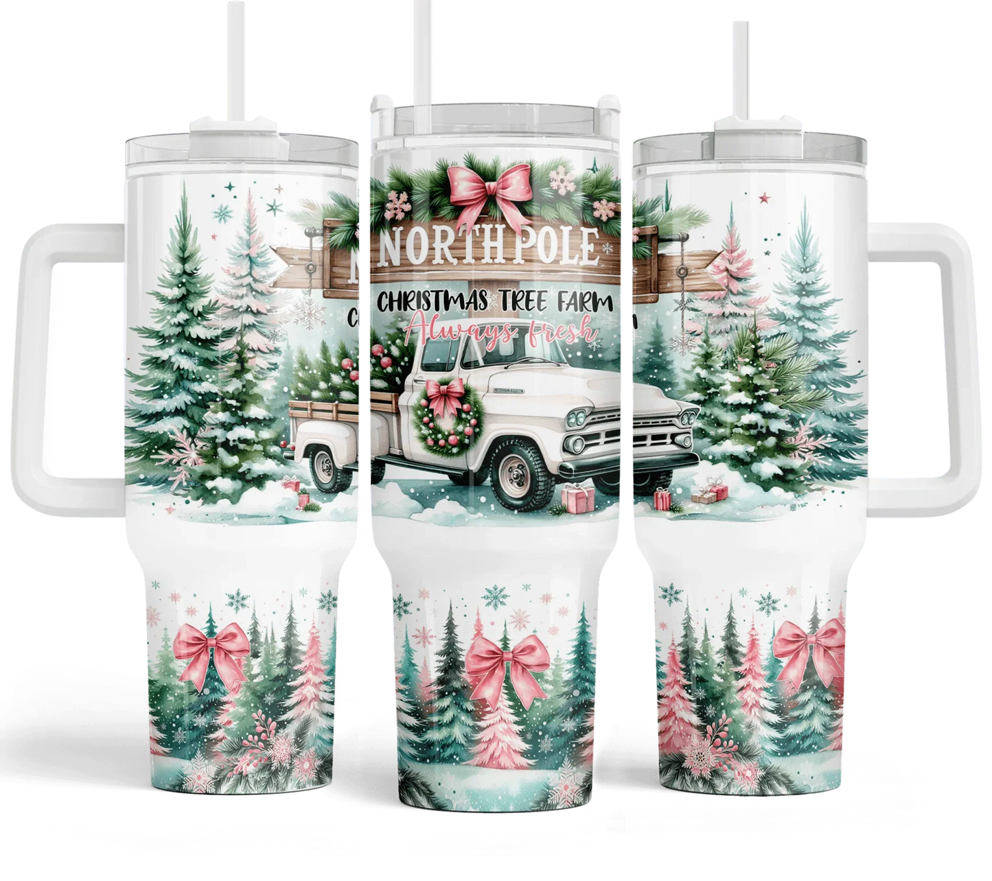 40 oz North Pole Travel Tumbler - The Redheaded StoryKeeper