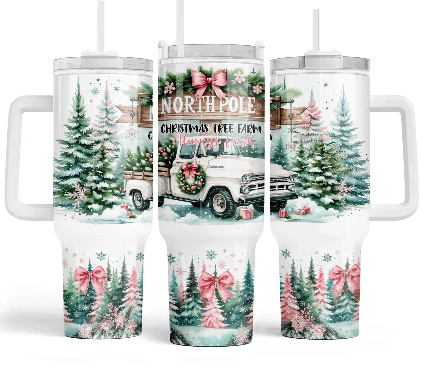40 oz North Pole Travel Tumbler - The Redheaded StoryKeeper