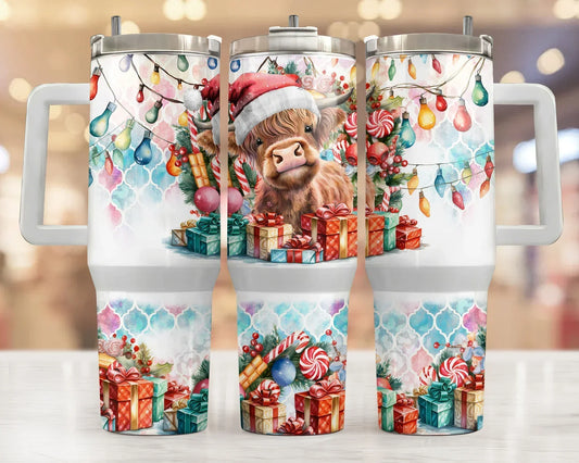 40 oz Presents Travel Tumbler - The Redheaded StoryKeeper