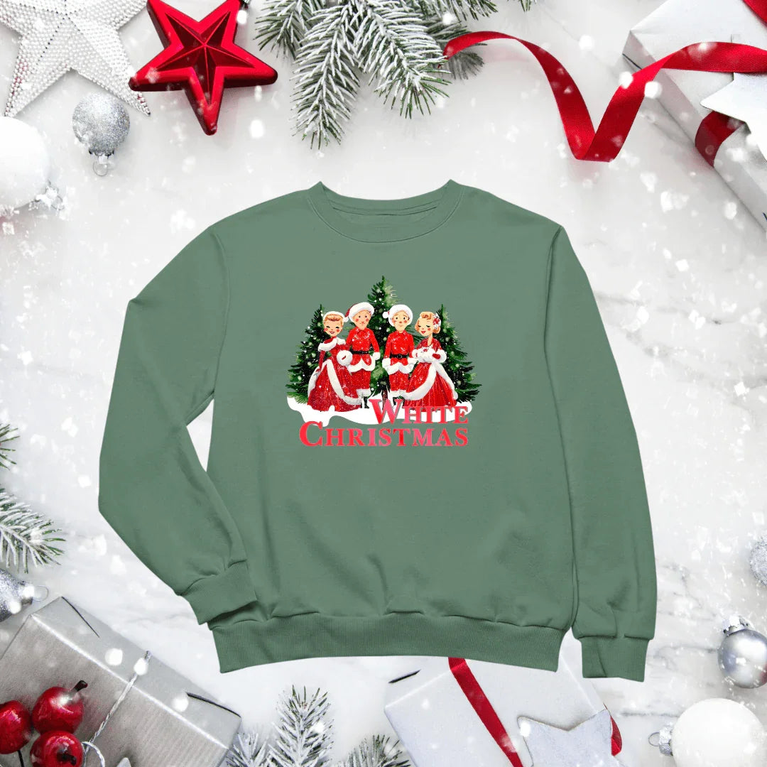 White Christmas Crewneck Sweatshirt - The Redheaded StoryKeeper