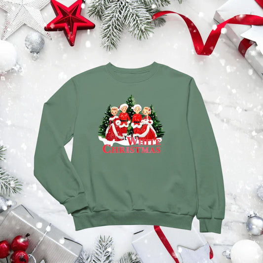 White Christmas Crewneck Sweatshirt - The Redheaded StoryKeeper