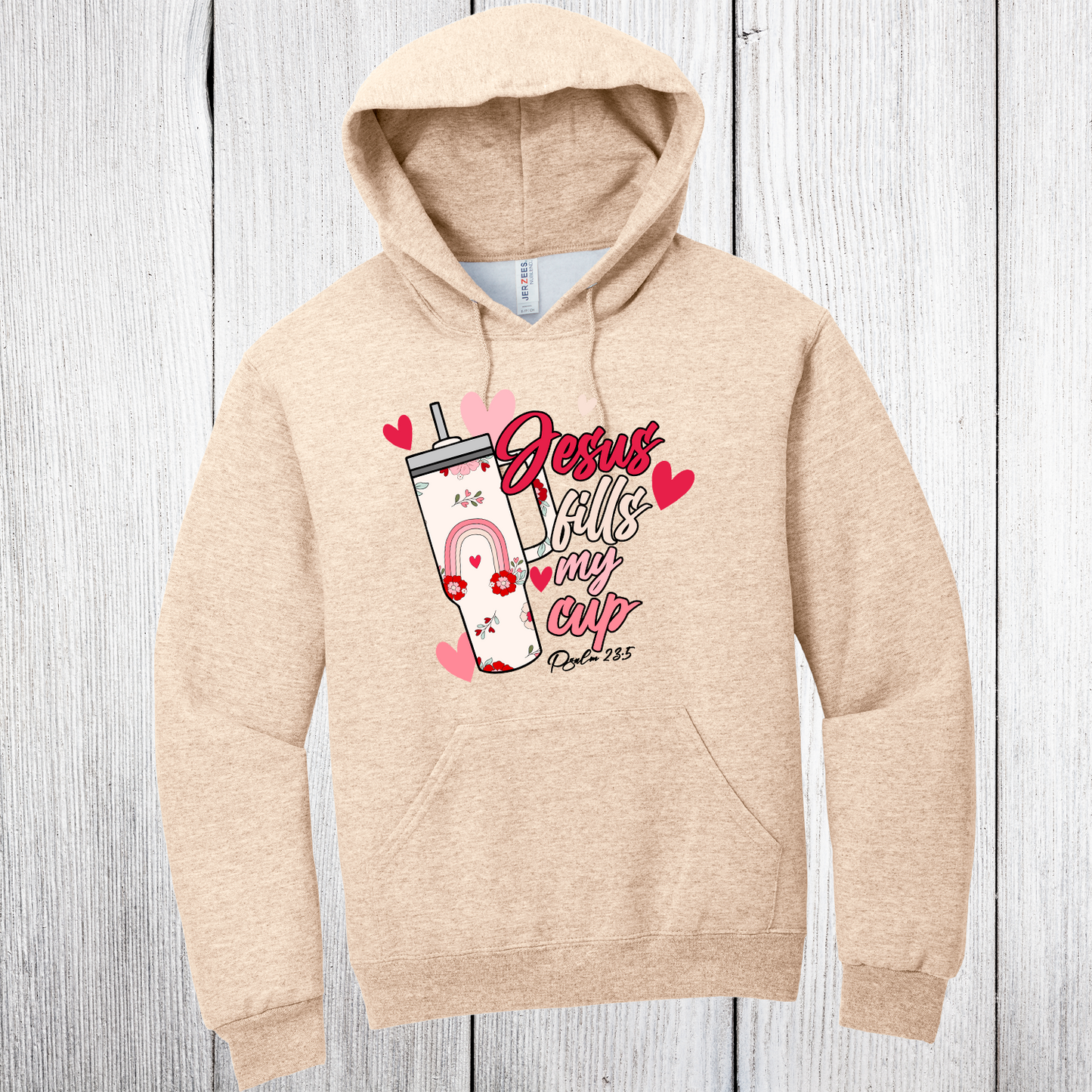 Jesus Fill my Cup Hoodie The Redheaded StoryKeeper Sweet Cream