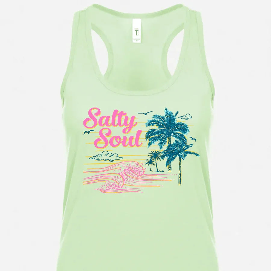 Salty Soul Racer Back Tank Top - The Redheaded StoryKeeper