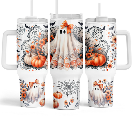40 oz Lace Ghost Travel Tumbler