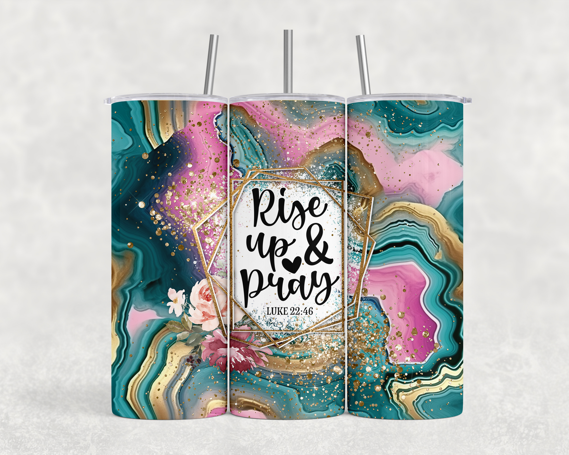 20 oz Rise Up & Pray Tumbler - The Redheaded StoryKeeper