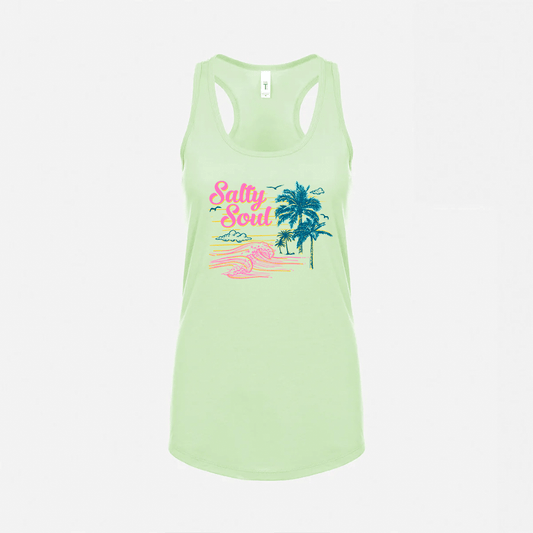 Salty Soul Racer Back Tank Top - The Redheaded StoryKeeper