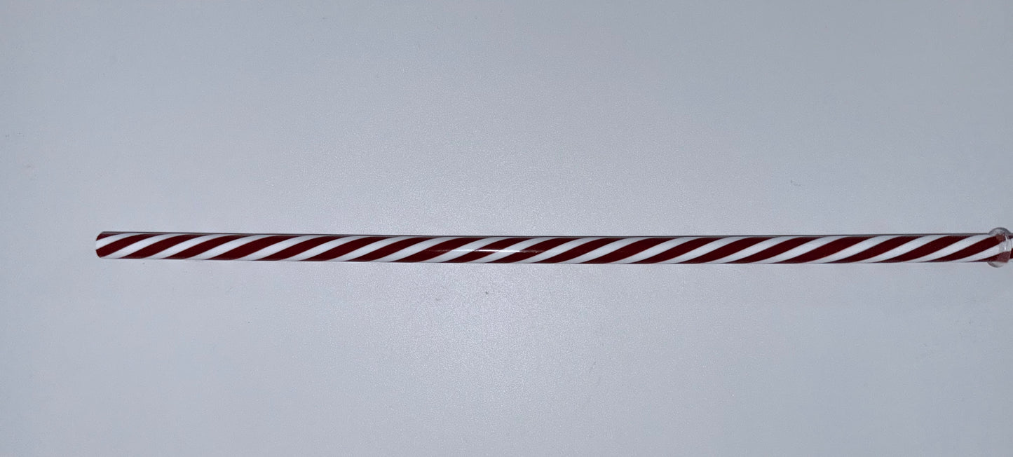 11" Candy Cane Straws - Reusable Holiday Drinking Straws - The Redheaded StoryKeeper