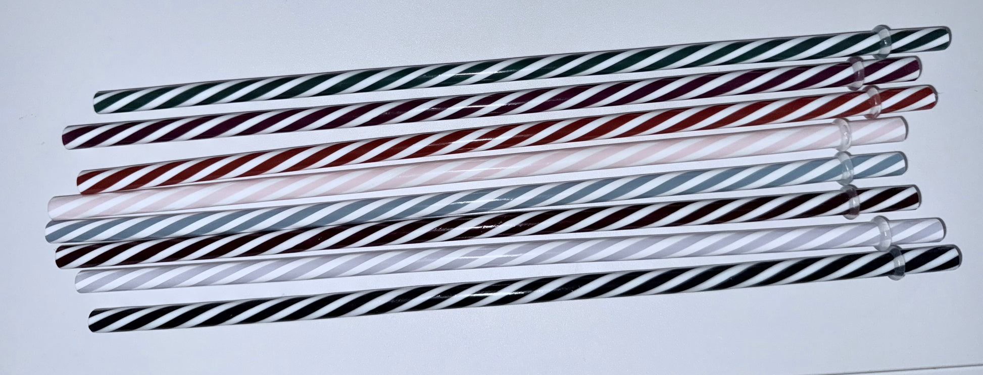 11" Candy Cane Straws - Reusable Holiday Drinking Straws - The Redheaded StoryKeeper