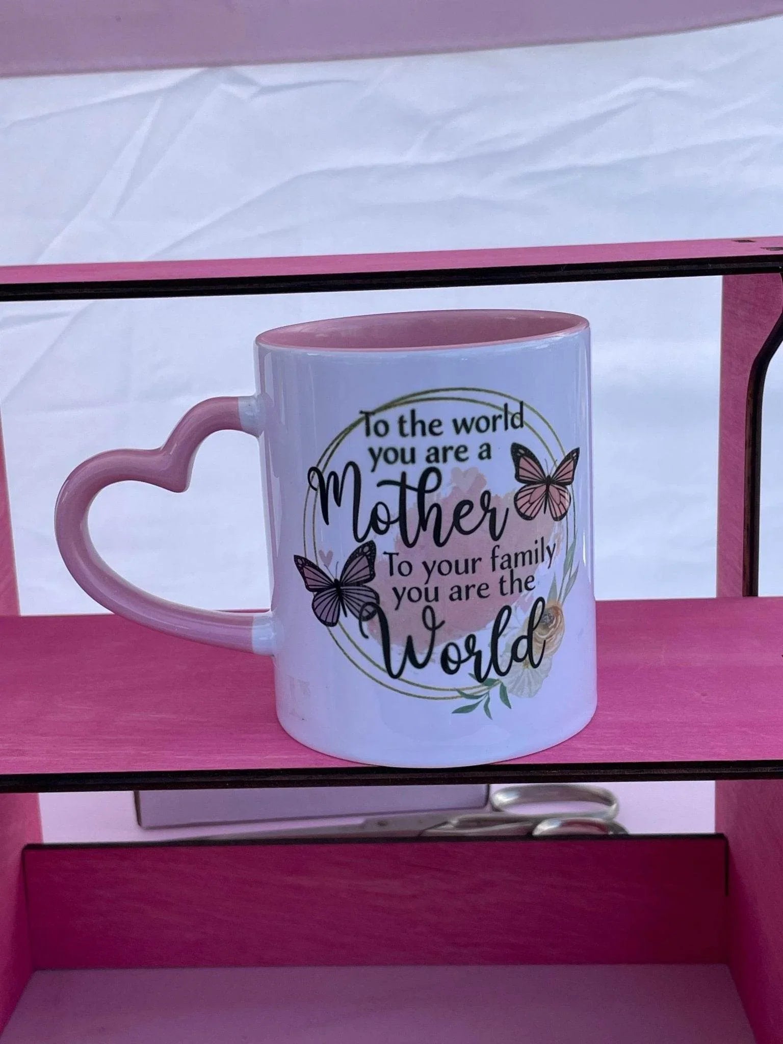 11 oz To the World You are a Mother Heart Handle Mug - The Redheaded StoryKeeper