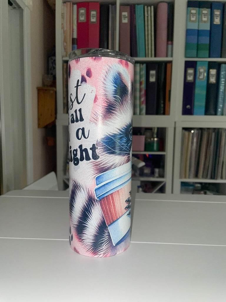 20 oz Glitter Tumbler - I'm a Delight - The Redheaded StoryKeeper