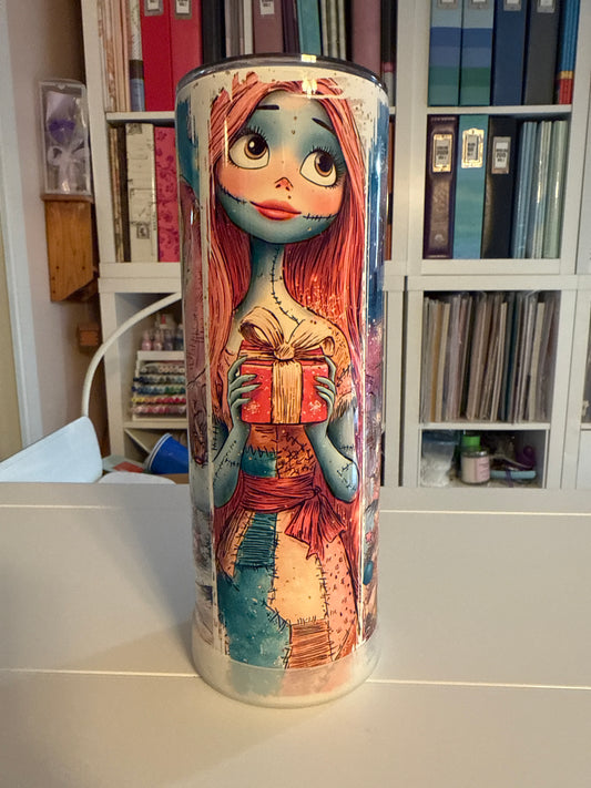 20 oz Jack &Sally Christmas Tumbler - The Redheaded StoryKeeper