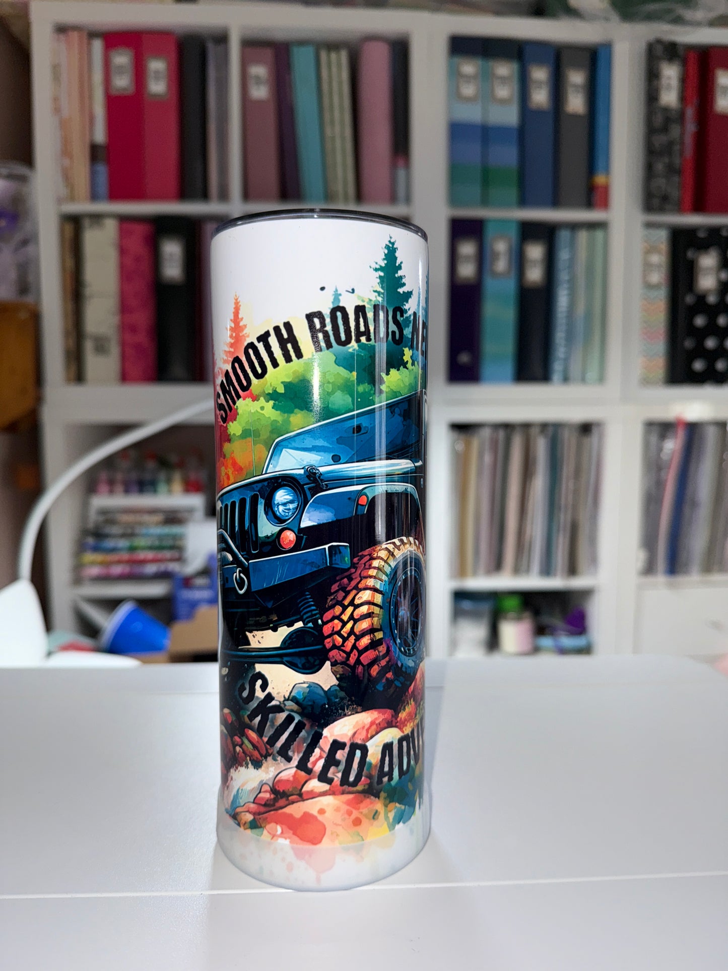 20 oz Smooth Roads Tumbler - The Redheaded StoryKeeper