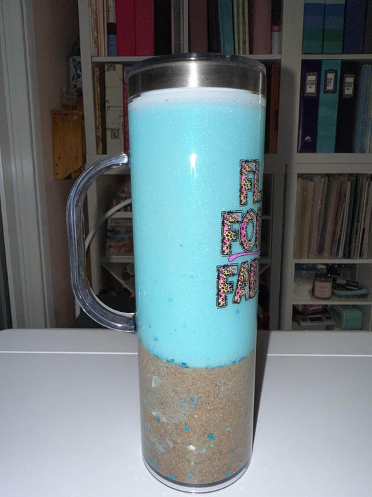 20 oz Stainless Steel Beach Tumbler with Handle - The Redheaded StoryKeeper