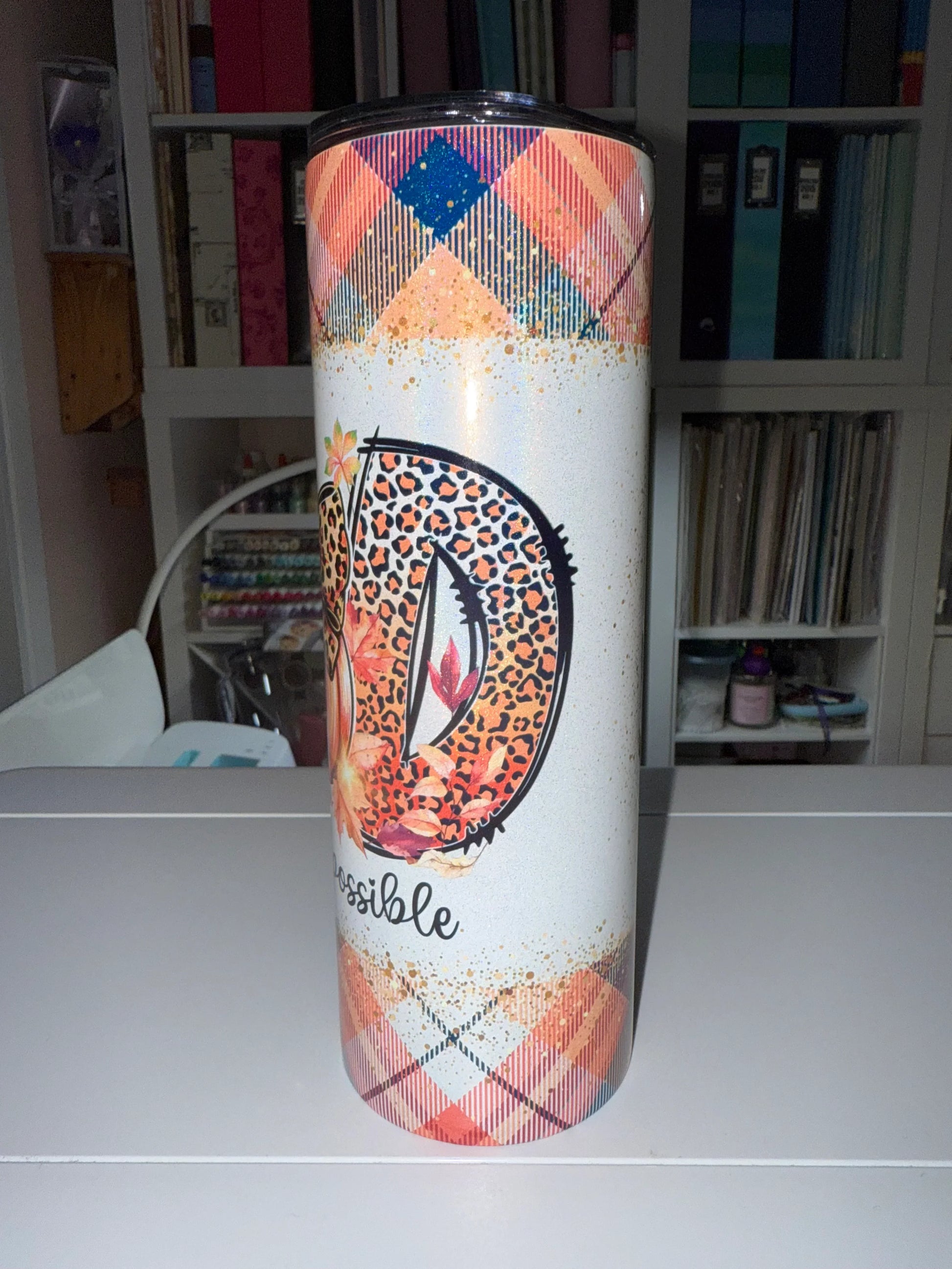 20 oz With God Pumpkin Holographic Tumbler - The Redheaded StoryKeeper