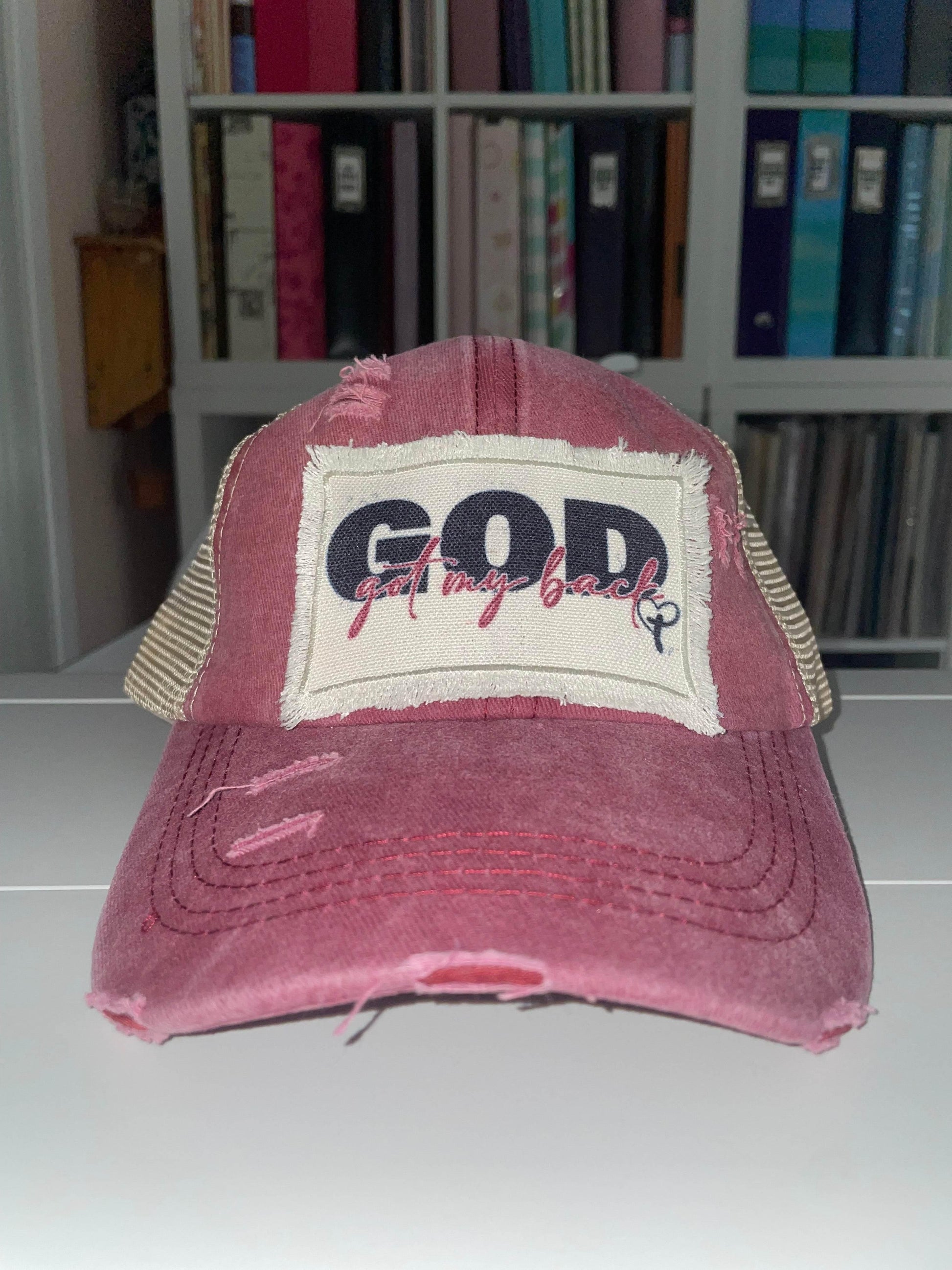 God Got My Back Distressed Ponytail Hat - The Redheaded StoryKeeper